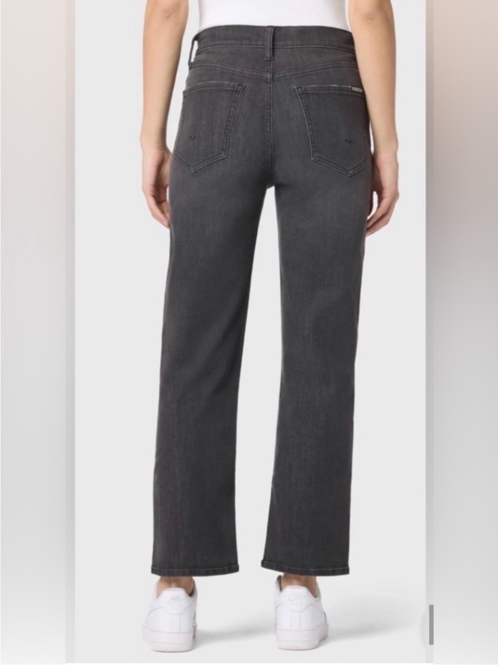 Hudson Jeans Night Time Black Straight Mid-Rise Ankle Jeans sz 6 28